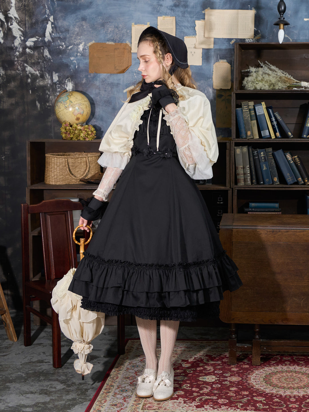 RALPH LAUREN ボレロ ブラック 9号 フリル 羽織り 着回し 可愛い ルークフローラルフラッフィーボレロ - Victorian maiden - クラシカル