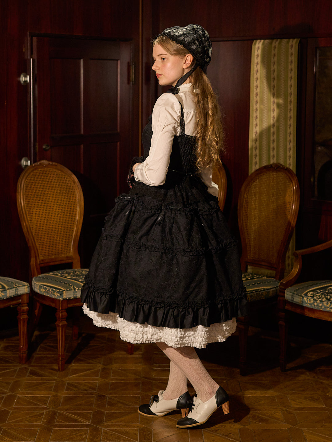 クイーンフローラルレースクリノリンスカート - Victorian maiden