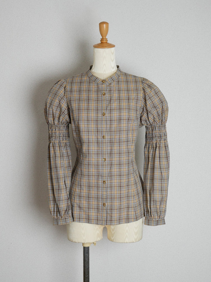 受注商品】クラッシックチェックラッフルフリルブラウス【受注期間: 3