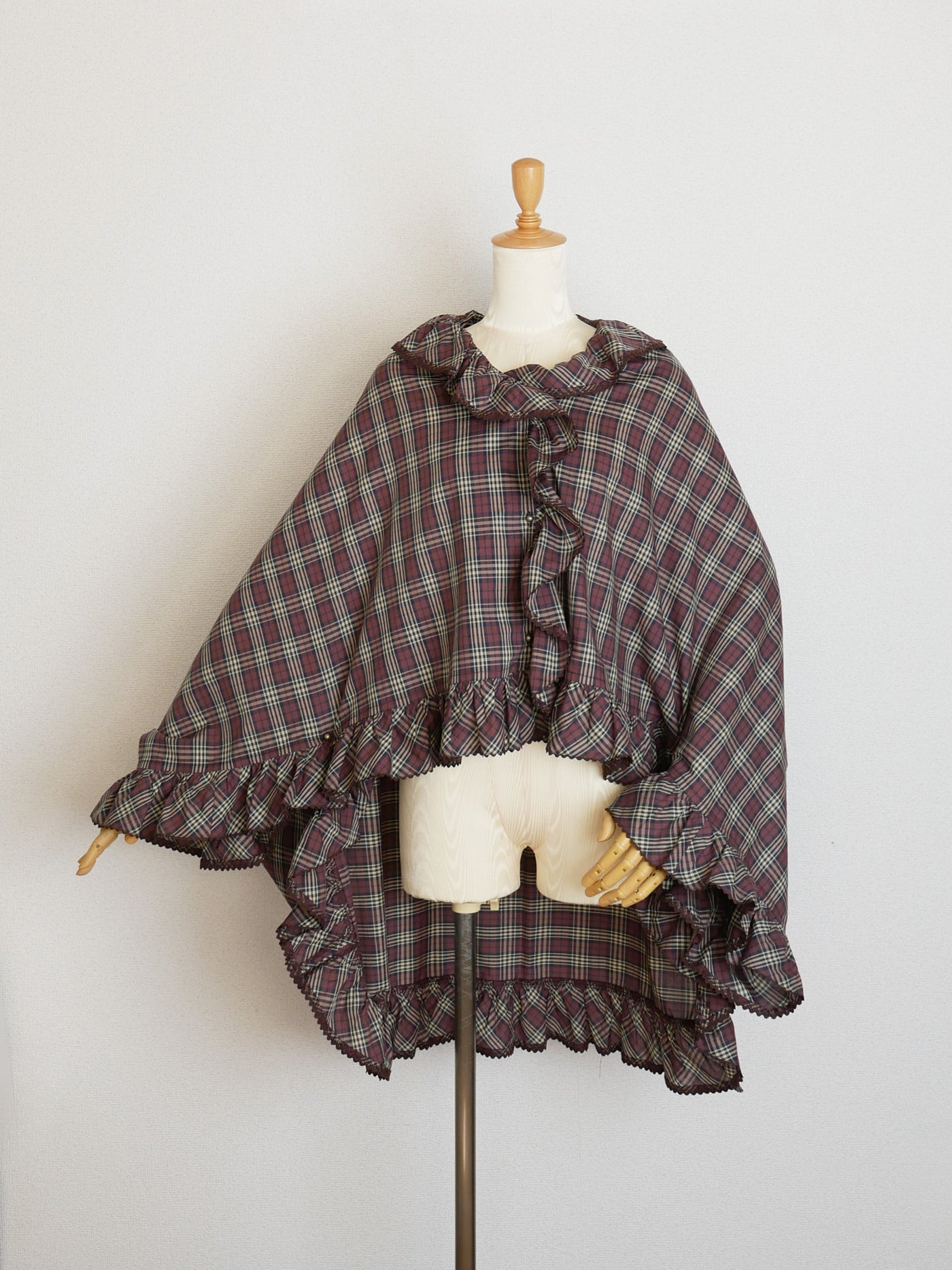 クラッシックチェックストールガウン 【受注期間: 3/3 12:00 - 3/16 10