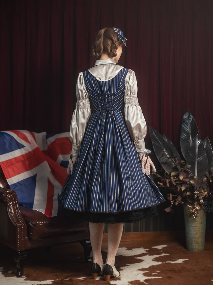 Thick英国レジメンタル王冠プリントスリーブレスドレス【受注期間：10