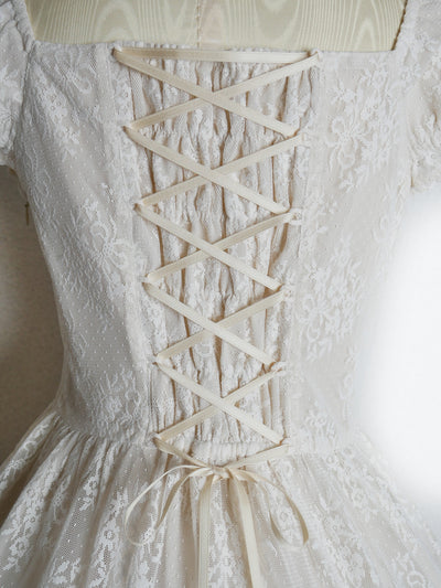 レーシーブーケティアードドレス（アイボリー）