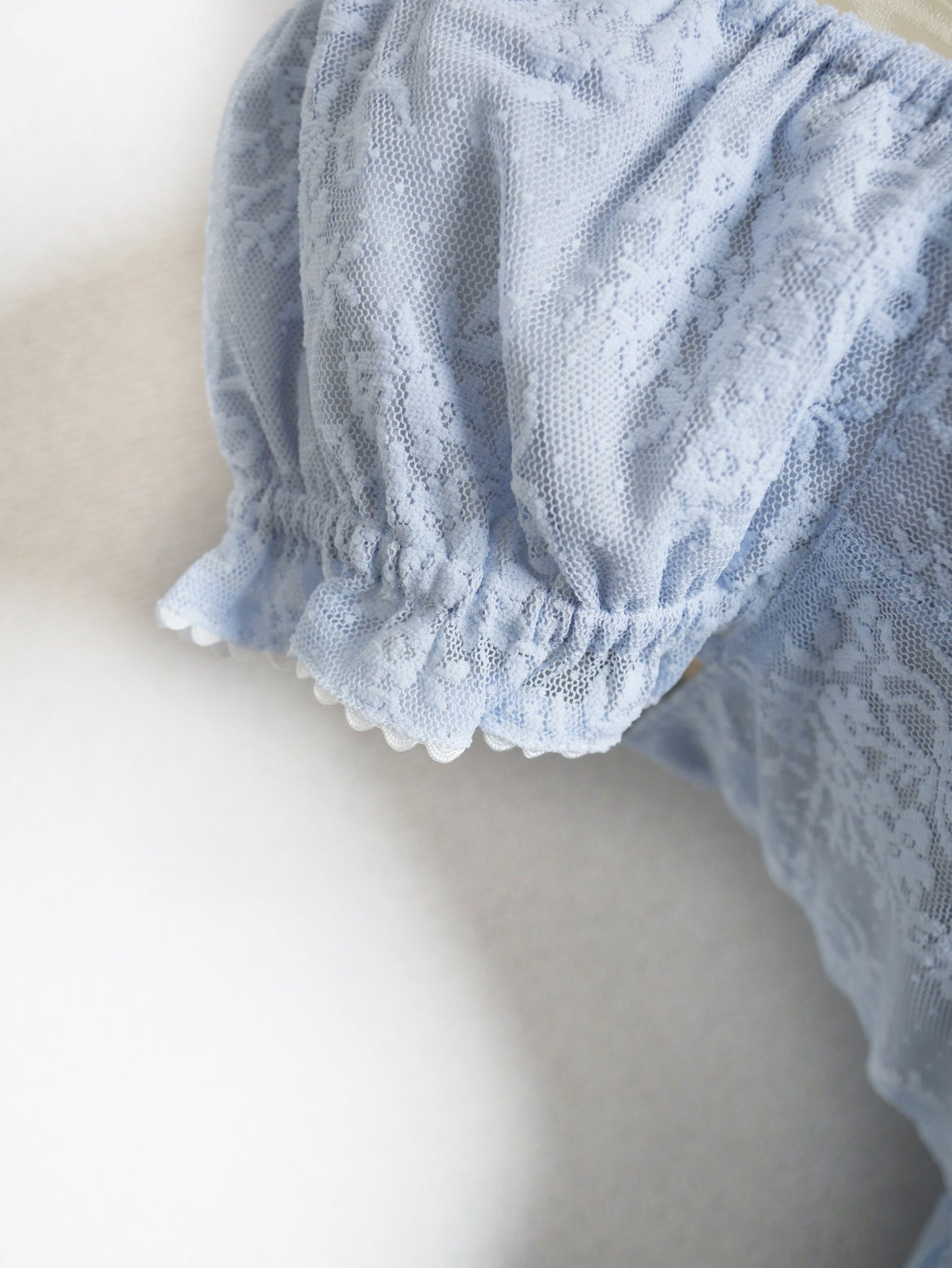 レーシーブーケティアードドレス（ペールブルー）