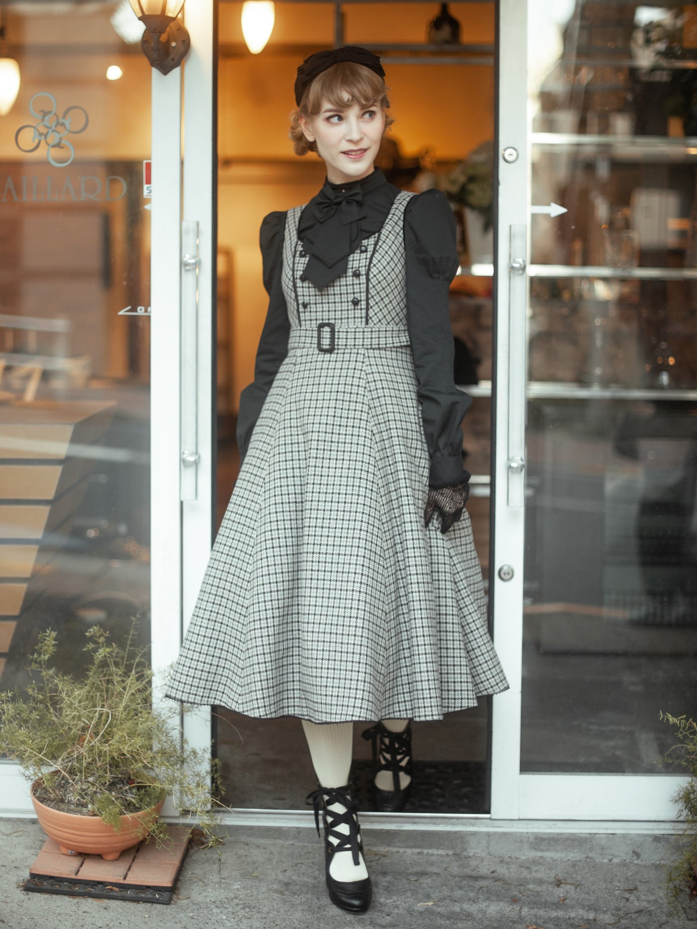 シャーロックチェックジャンパースカート - Victorian maiden