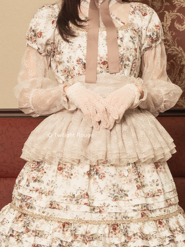 レースアップフリルコルセット - lolita fashion japan【Victorian