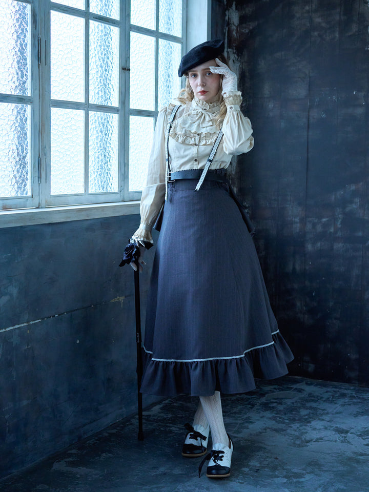 ナイツネヴァーラッフルリボンスカート - lolita fashion japan