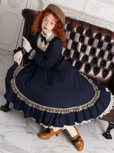 【新品未使用】Victorian maiden ヘッドドレス　ネイビー 新品未使用】Victorian maiden ヘッドドレス ネイビー 帽子