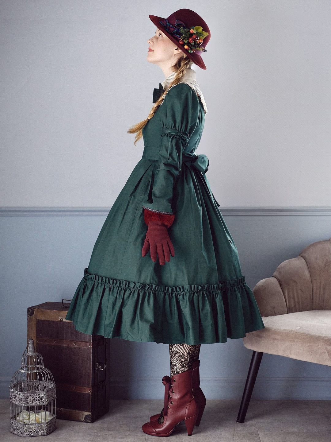 ノーブルサテンマロリードレス - Victorian maiden - クラシカル