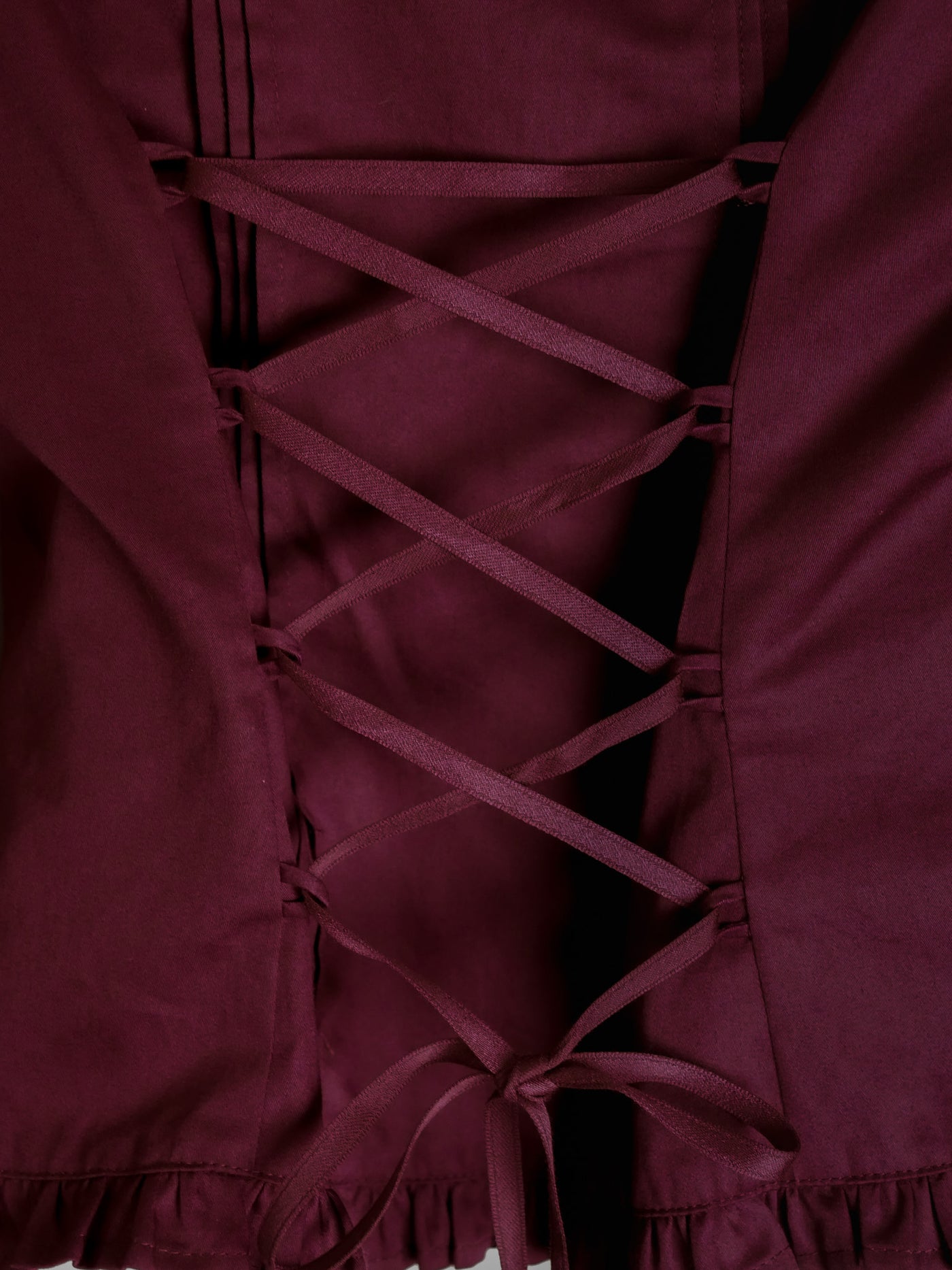 ノーブルサテンダブルフリルブラウス