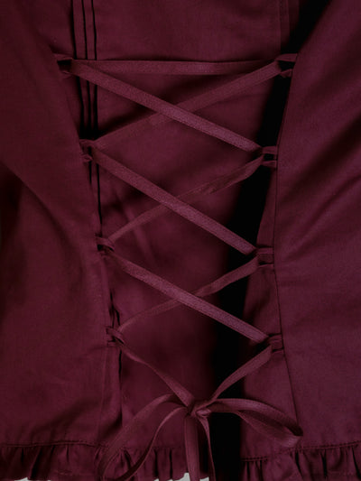 ノーブルサテンダブルフリルブラウス