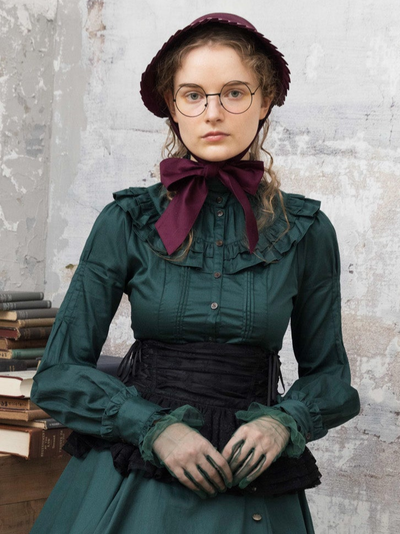 レースアップフリルコルセット