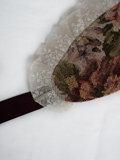 薔薇ゴブランタペストリーハーフボンネット（ボルドー系）