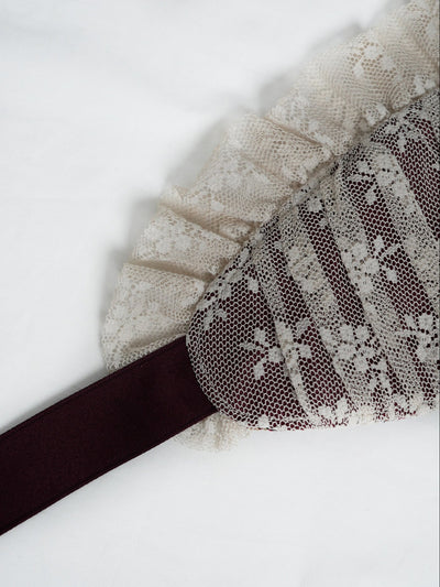 薔薇ゴブランタペストリーハーフボンネット（ボルドー系）