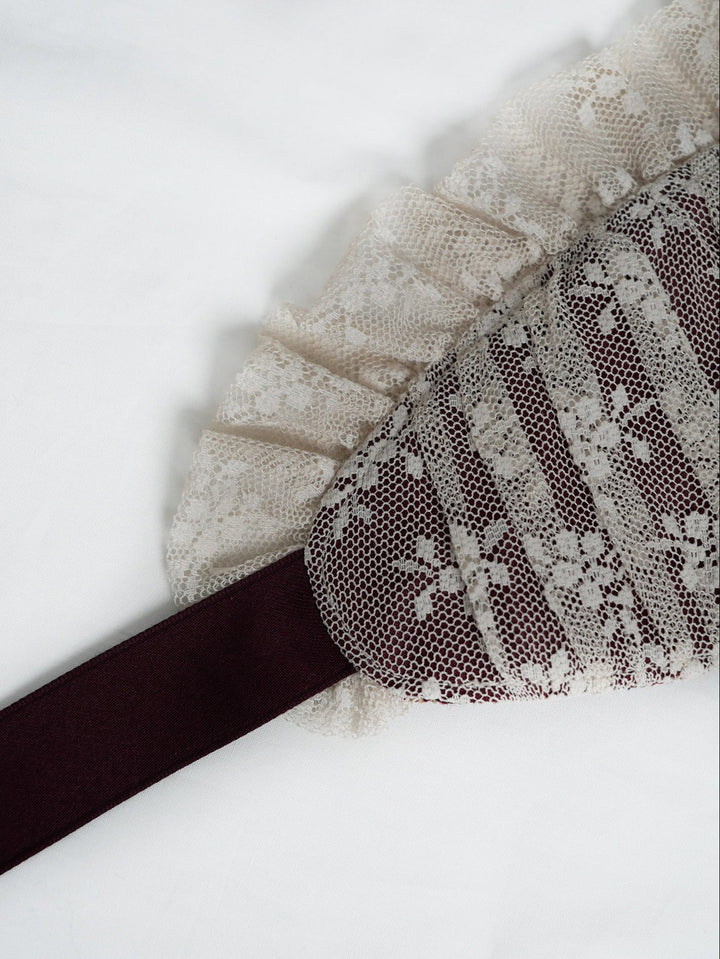 薔薇ゴブランタペストリーハーフボンネット（ボルドー系） - Victorian