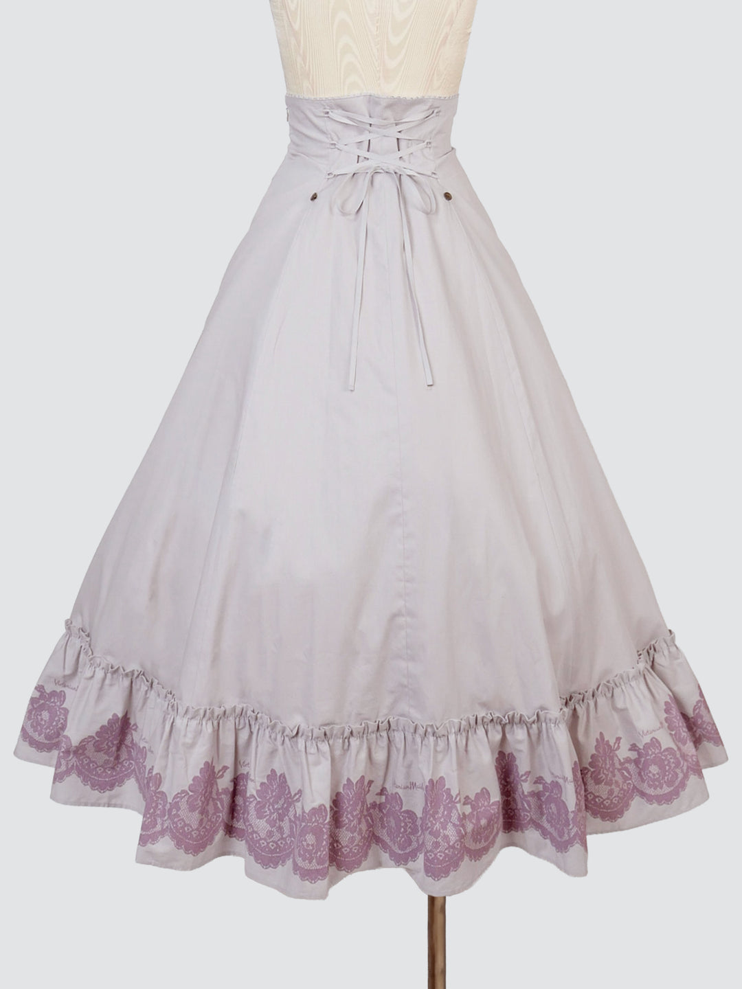 vintageレースプリントバッスルスカート【受注期間:7/23 12:00 - 7/29