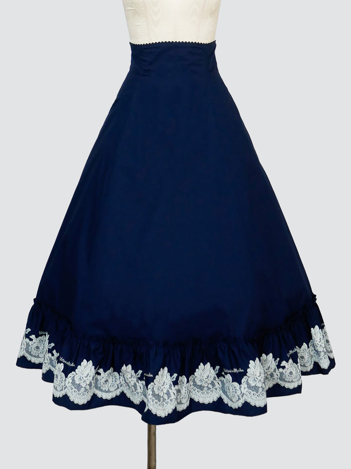 vintageレースプリントバッスルスカート【受注期間:7/23 12:00 - 7/29