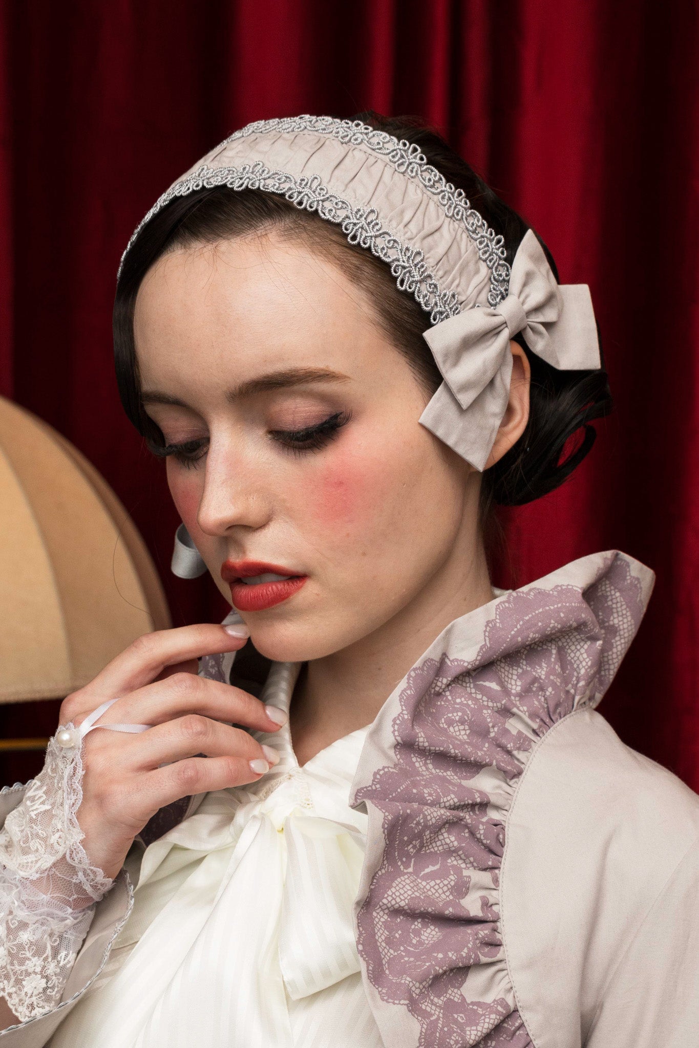 ビンテージ ヘッドドレス vintageレースプリントヘッドドレス - Victorian maiden - クラシカル