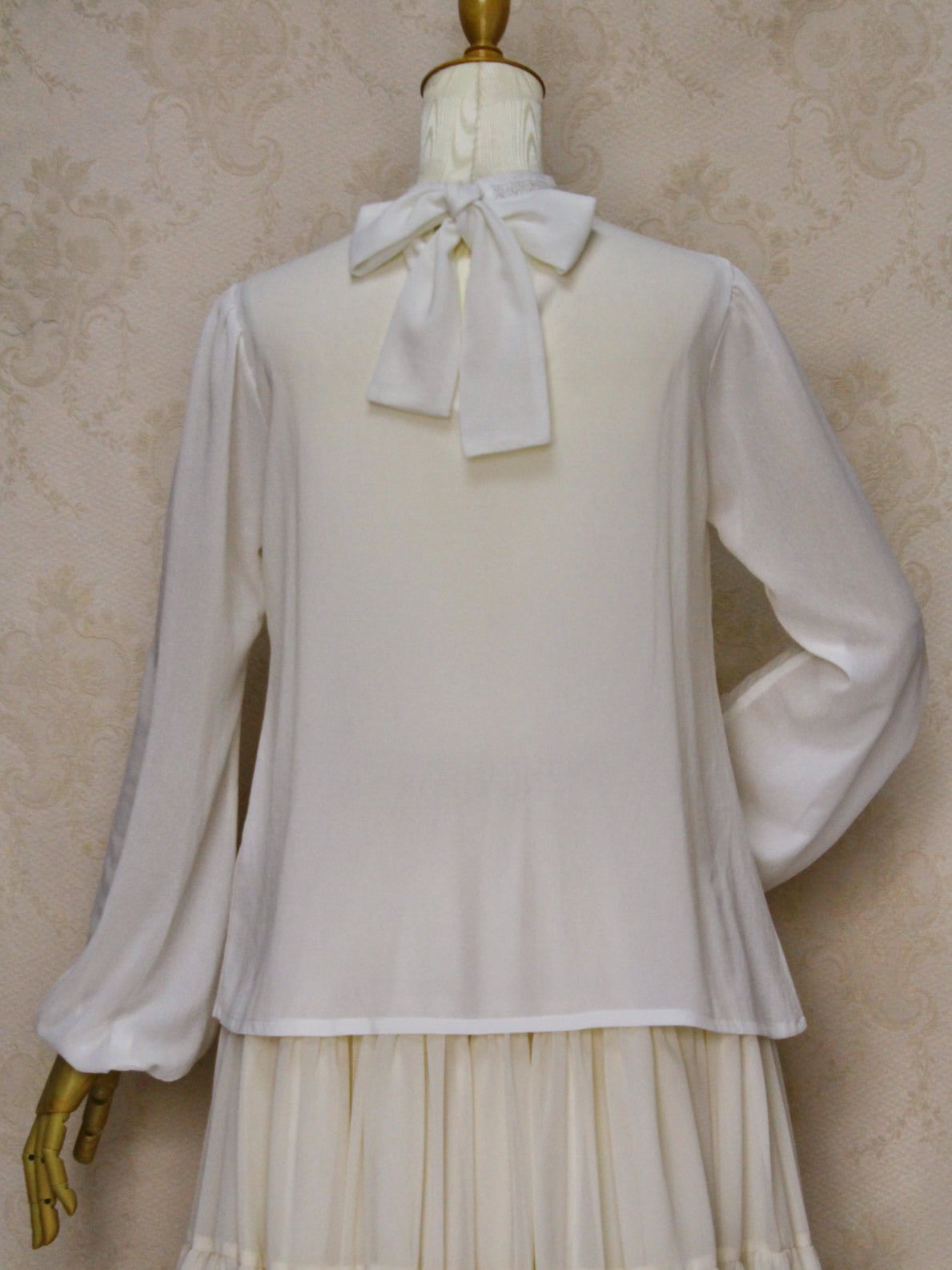 Royal Lace Stand Collar Blouse